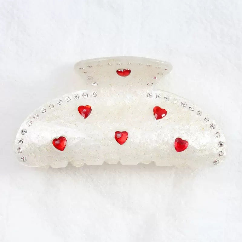 Heart Crystal Acrylic Hair Clip L5001 - view 5
