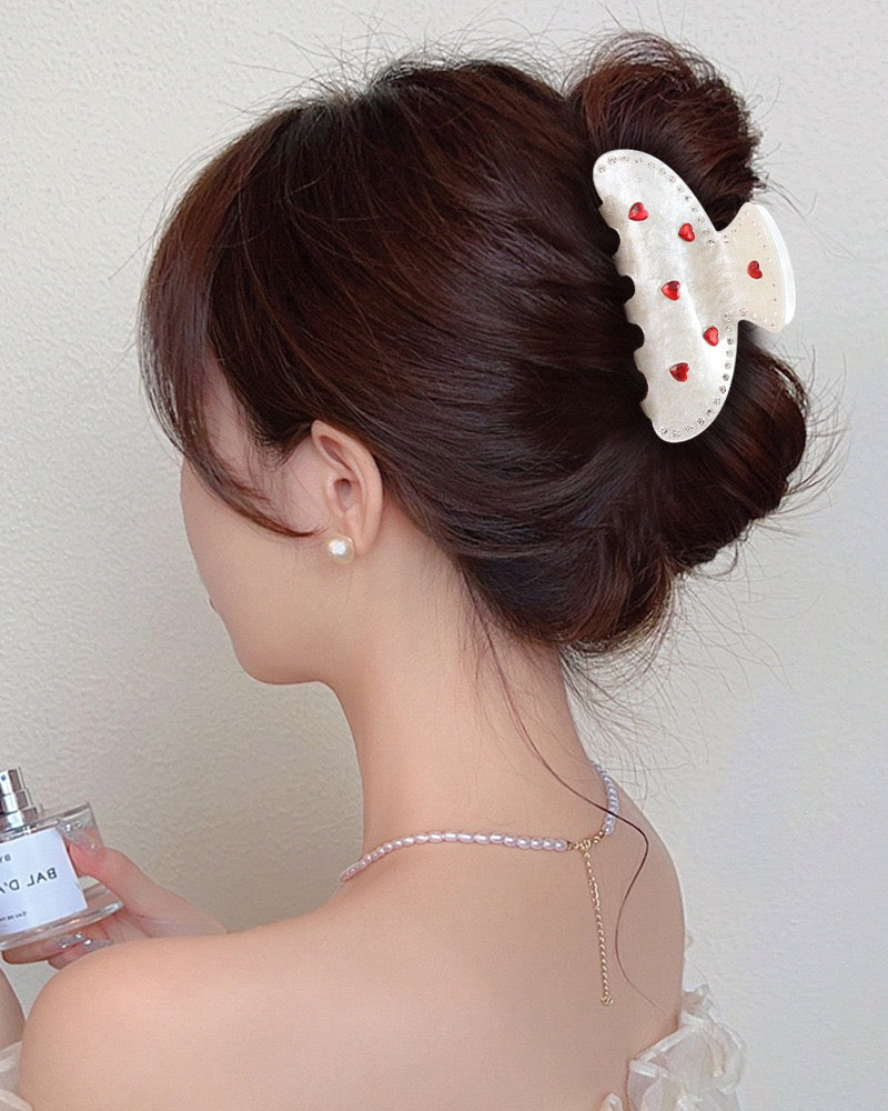 Heart Crystal Acrylic Hair Clip L5001 - view 6
