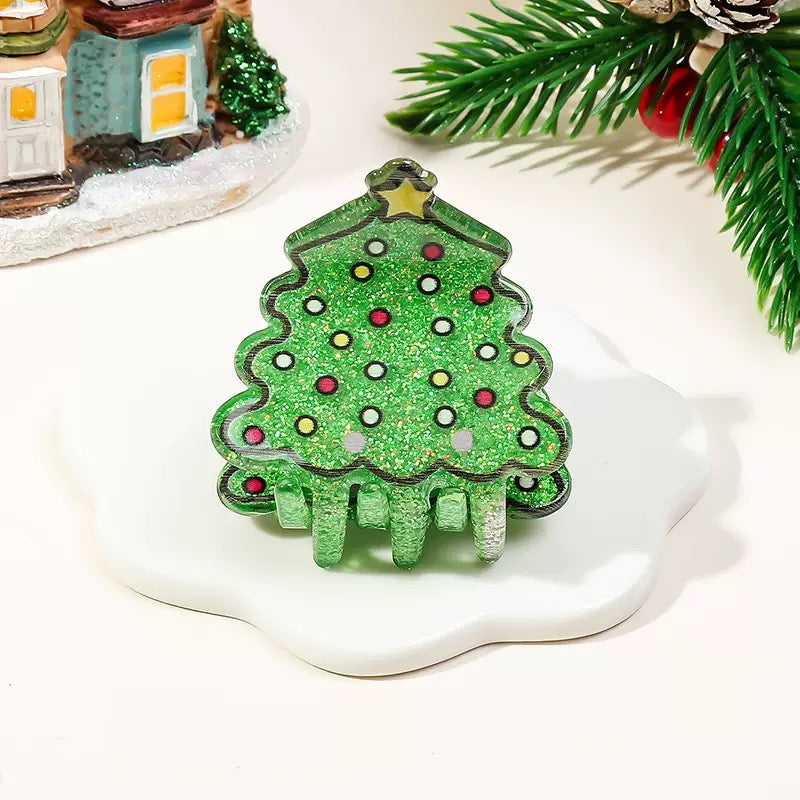 Christmas Tree Acrylic Hair Clip L5021