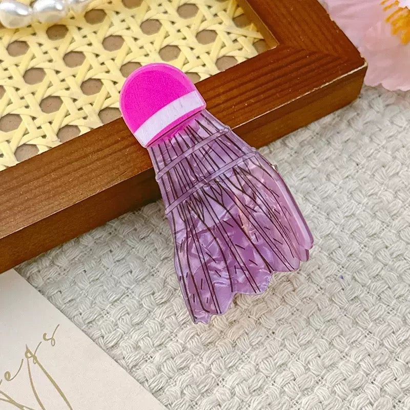 Badminton Acrylic Hair Clip L5023