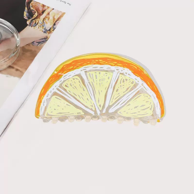 Orange Acrylic Hair Clip L5028
