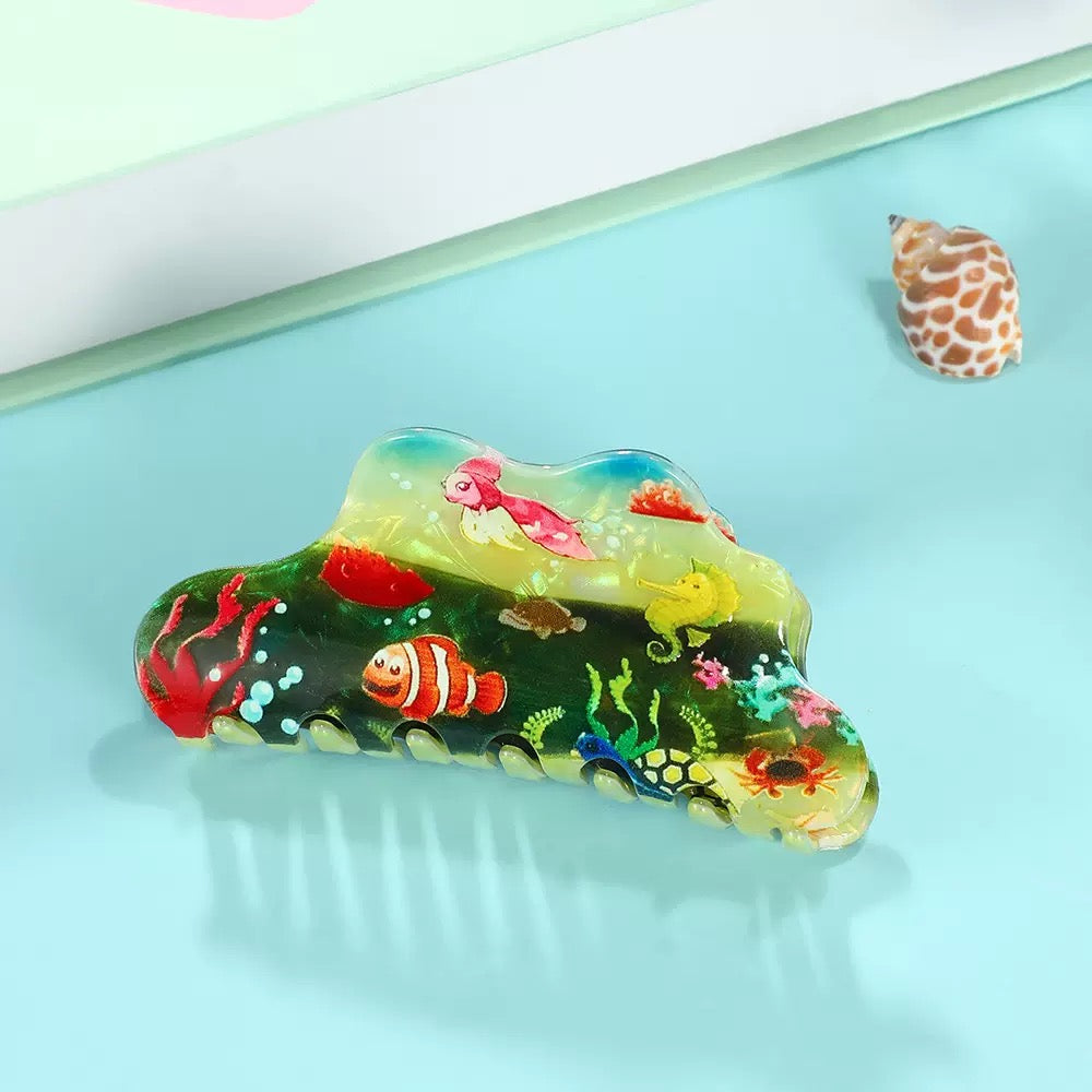 Ocean Acrylic Hair Clip L5032 - view 3