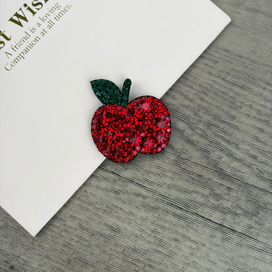 Apple Crystal Hair Clip L5106