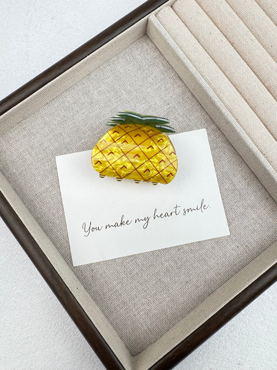 Pineapple Acrylic Hair Clip L5172