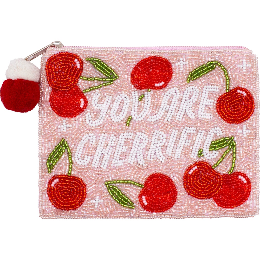 Cherrific Beaded Pouch LAC-CP-1556