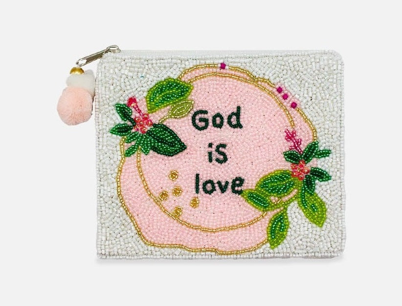 God is Love Beaded Pouch LAC-CP-1643