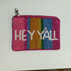HEY Y'ALL Mini Beaded Coin Pouch LAC-MP-038