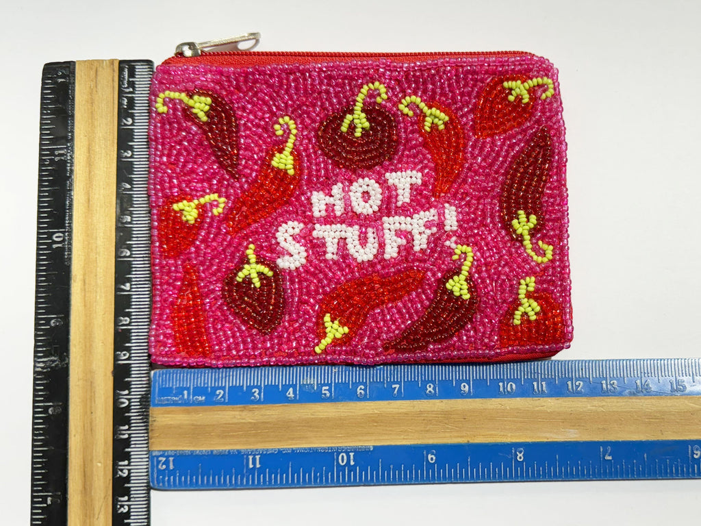 HEY Y'ALL Mini Beaded Coin Pouch LAC-MP-038