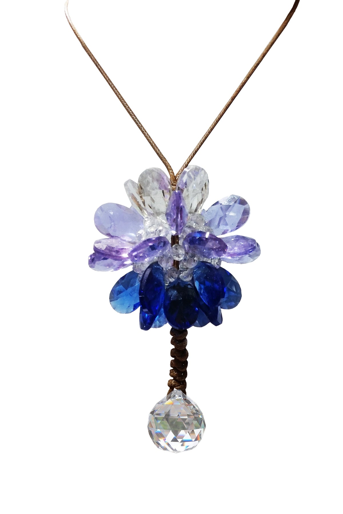 Gorgeous Crystal Flower Ball Pendant Sun Catcher M0115