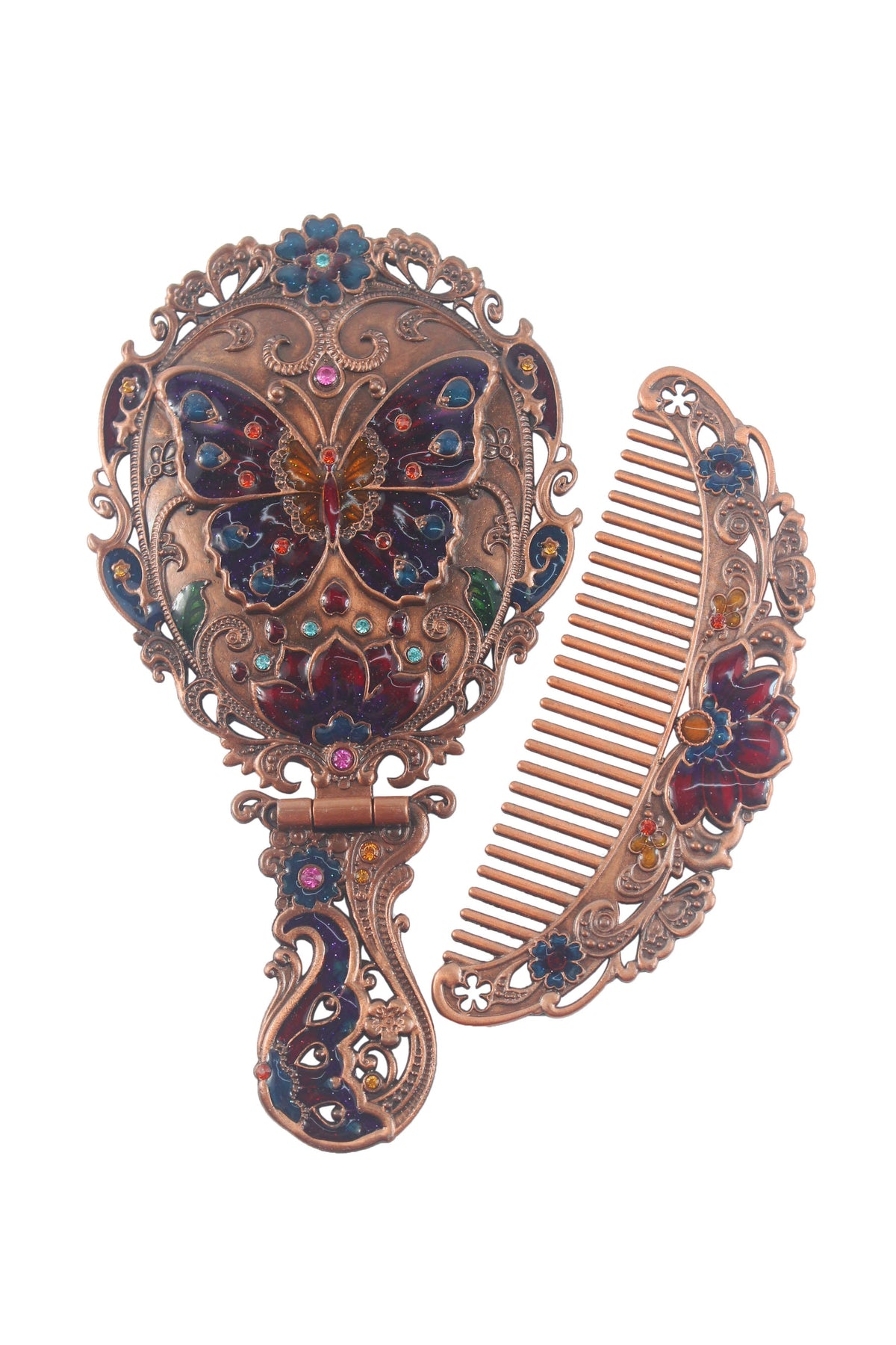 Medium Size Butterfly Metal Mirror Set M0392 - view 5