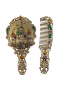 Small Size Castle Mirror And Comb Set M0398