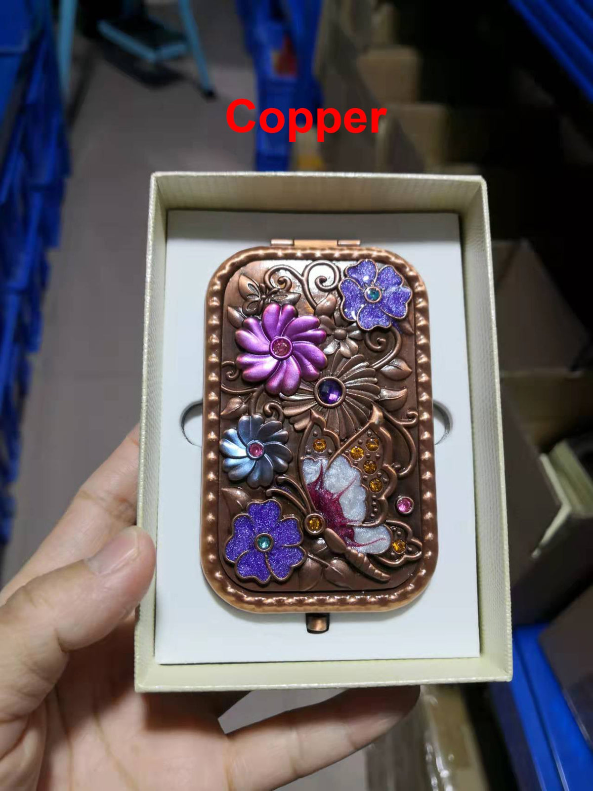 Floral Butterfly Portable Fold Mirror M0418 - view 5