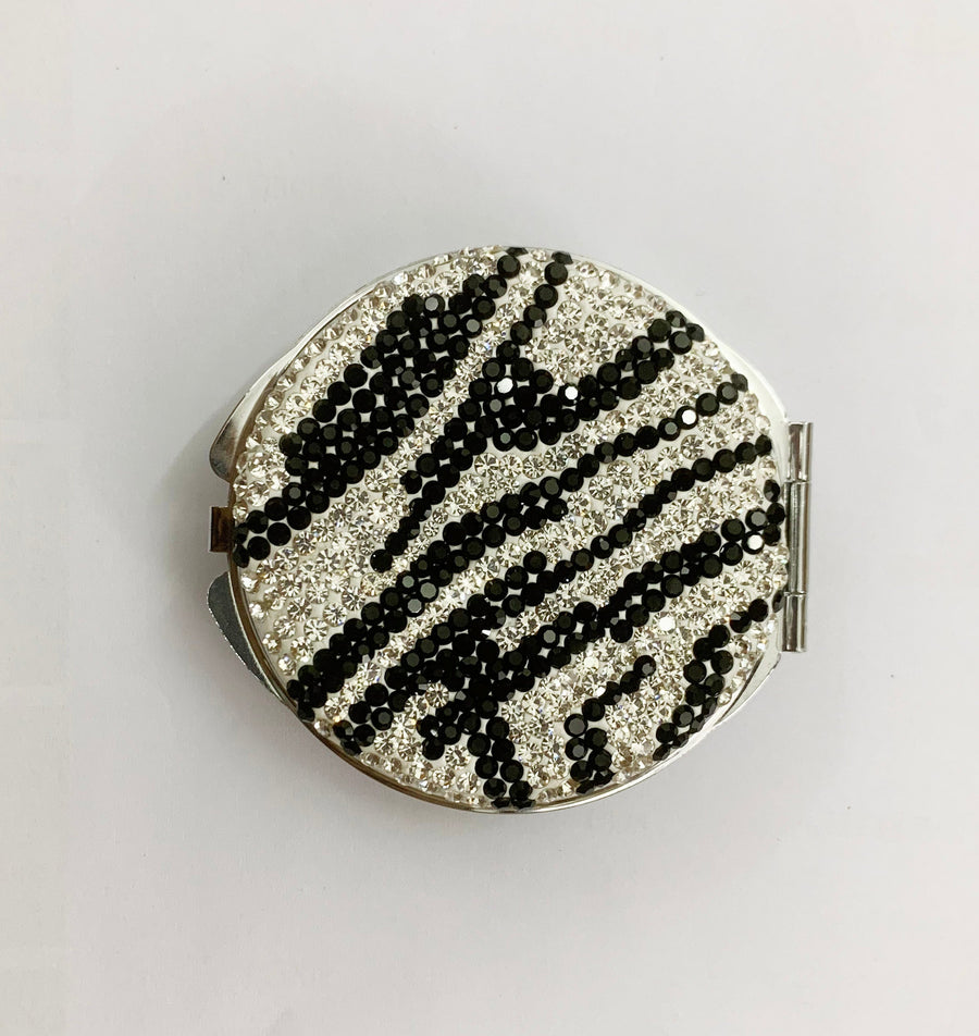 Circle Ceramic Rhinestone Folding Mirror M0428