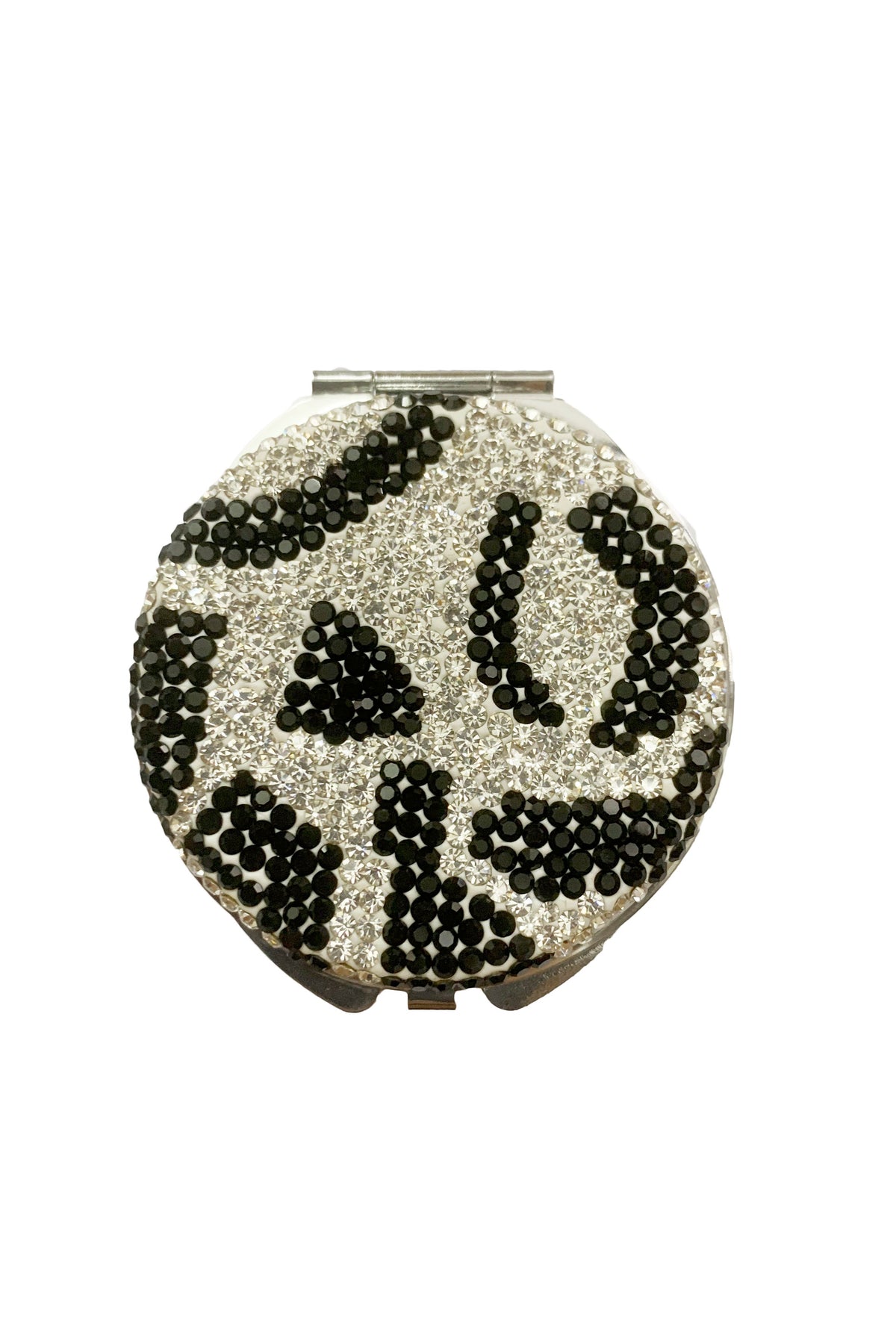 Circle Ceramic Rhinestone Folding Mirror M0428