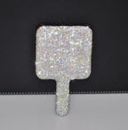 Square Ceramic Rhinestone Hand Mirror M0430