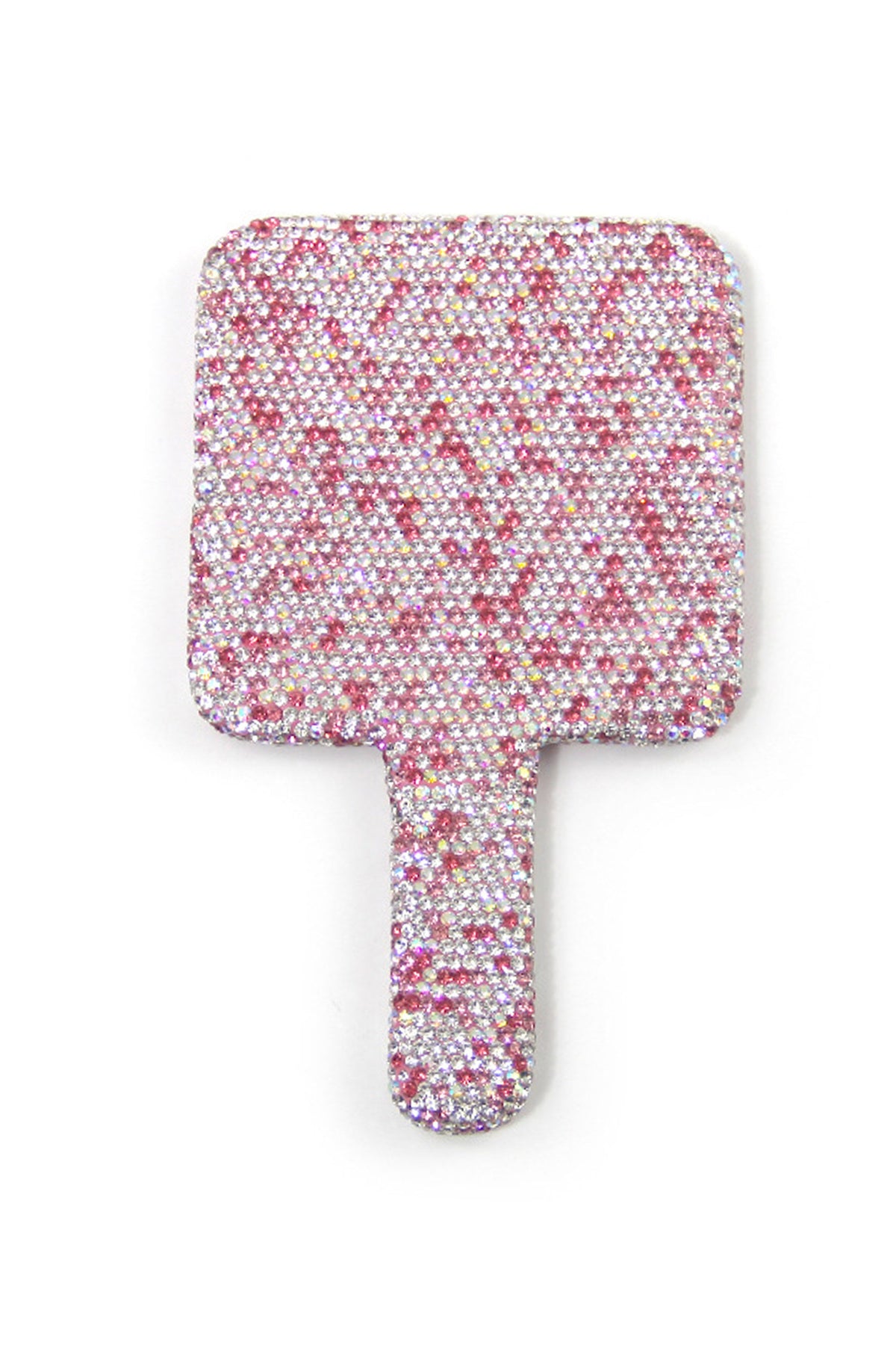Square Ceramic Rhinestone Hand Mirror M0430