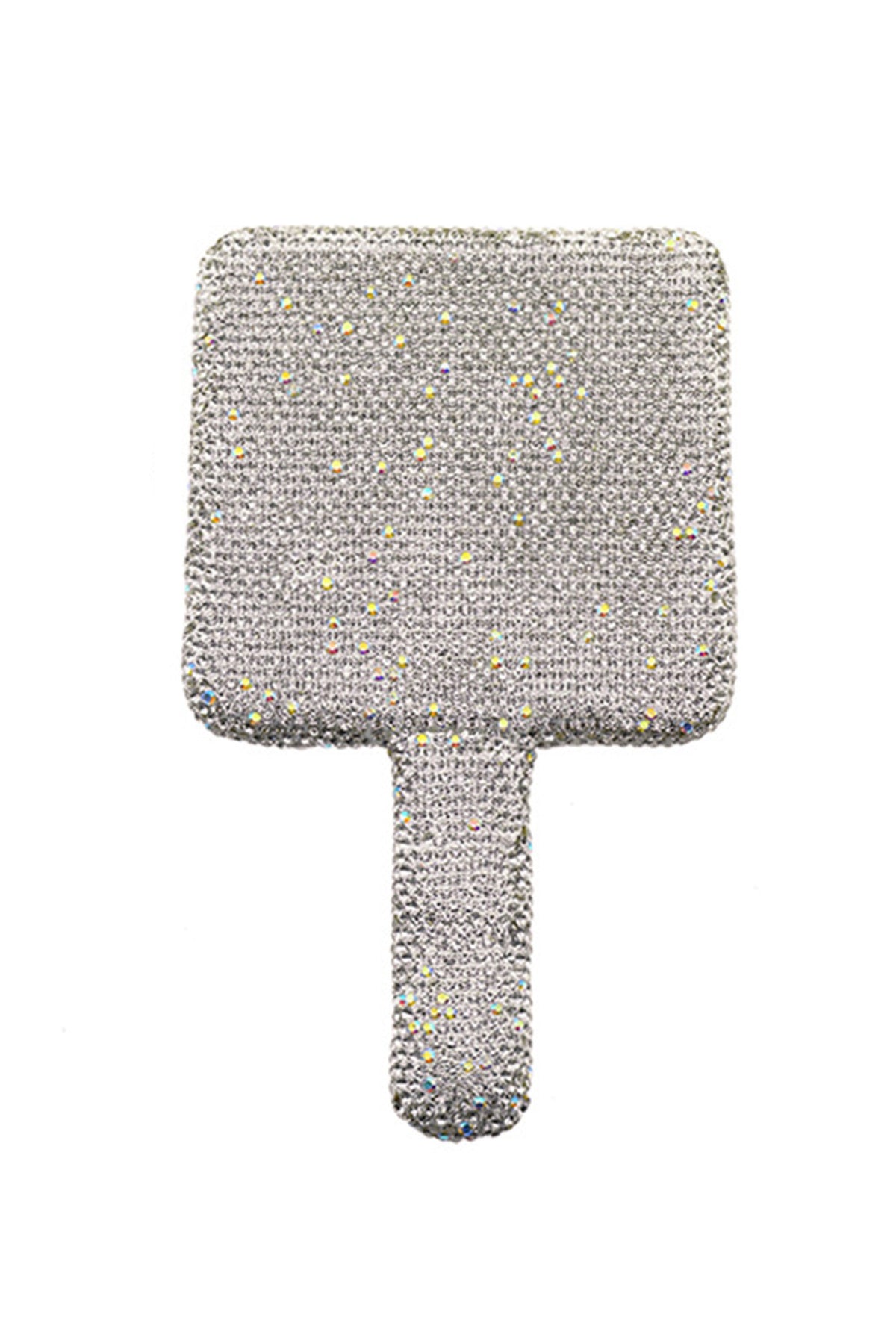 Square Ceramic Rhinestone Hand Mirror M0430