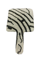 Square Ceramic Rhinestone Hand Mirror M0430