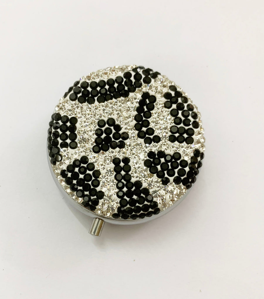 Circle Ceramic Rhinestone Folding Mirror M0433