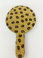 Circle Ceramic Rhinestone Hand Mirror M0436
