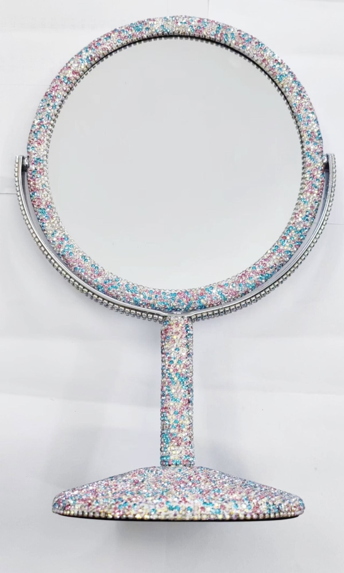 Handmade Rhinestone Desktop Portable Mirror M0445