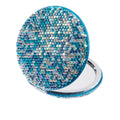Round Ceramic Rhinestone Folding Makeup Mirror M0449 - view 2