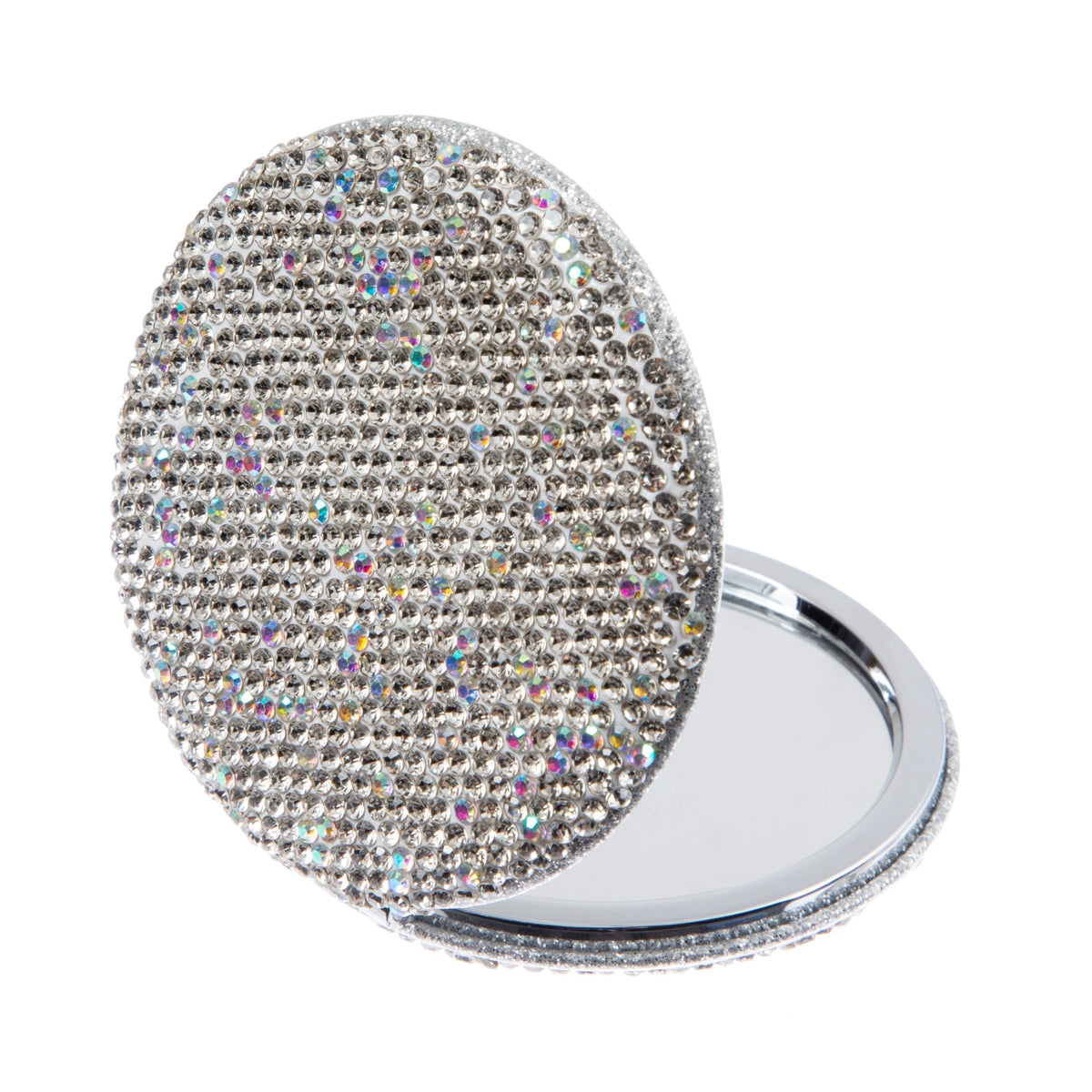 Round Ceramic Rhinestone Folding Makeup Mirror M0449 - view 6