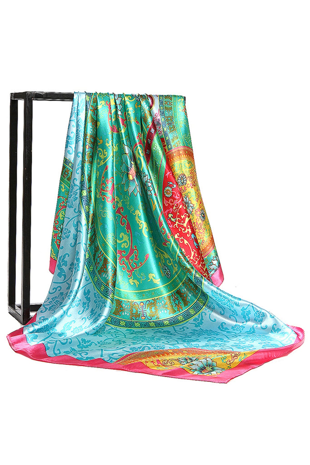Pattern Printed Silk Scarf MIS0420