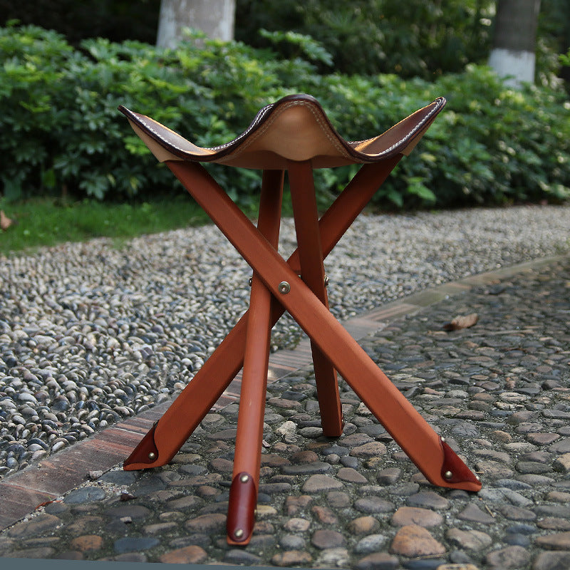 Leather Folding Stool MIS0627
