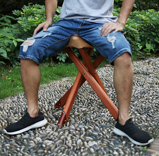 Leather Folding Stool MIS0627 – view 2