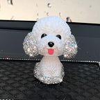 Car Accessories - Ceramic Rhinestone Poodle Decor MIS0664
