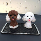 Car Accessories - Ceramic Rhinestone Poodle Decor MIS0664