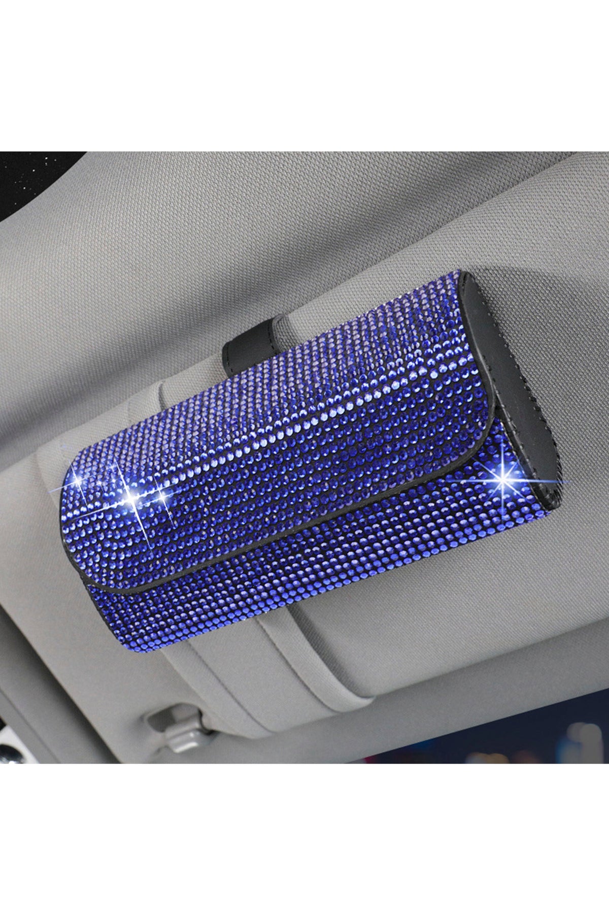 Car Accessories - Rhinestone Car Sun Visor Glasses Storage MIS0669