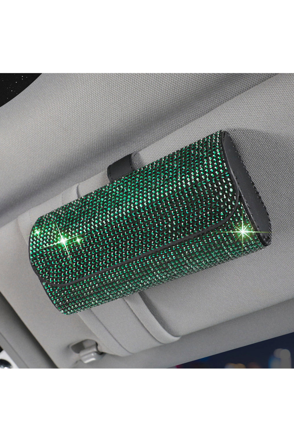 Car Accessories - Rhinestone Car Sun Visor Glasses Storage MIS0669