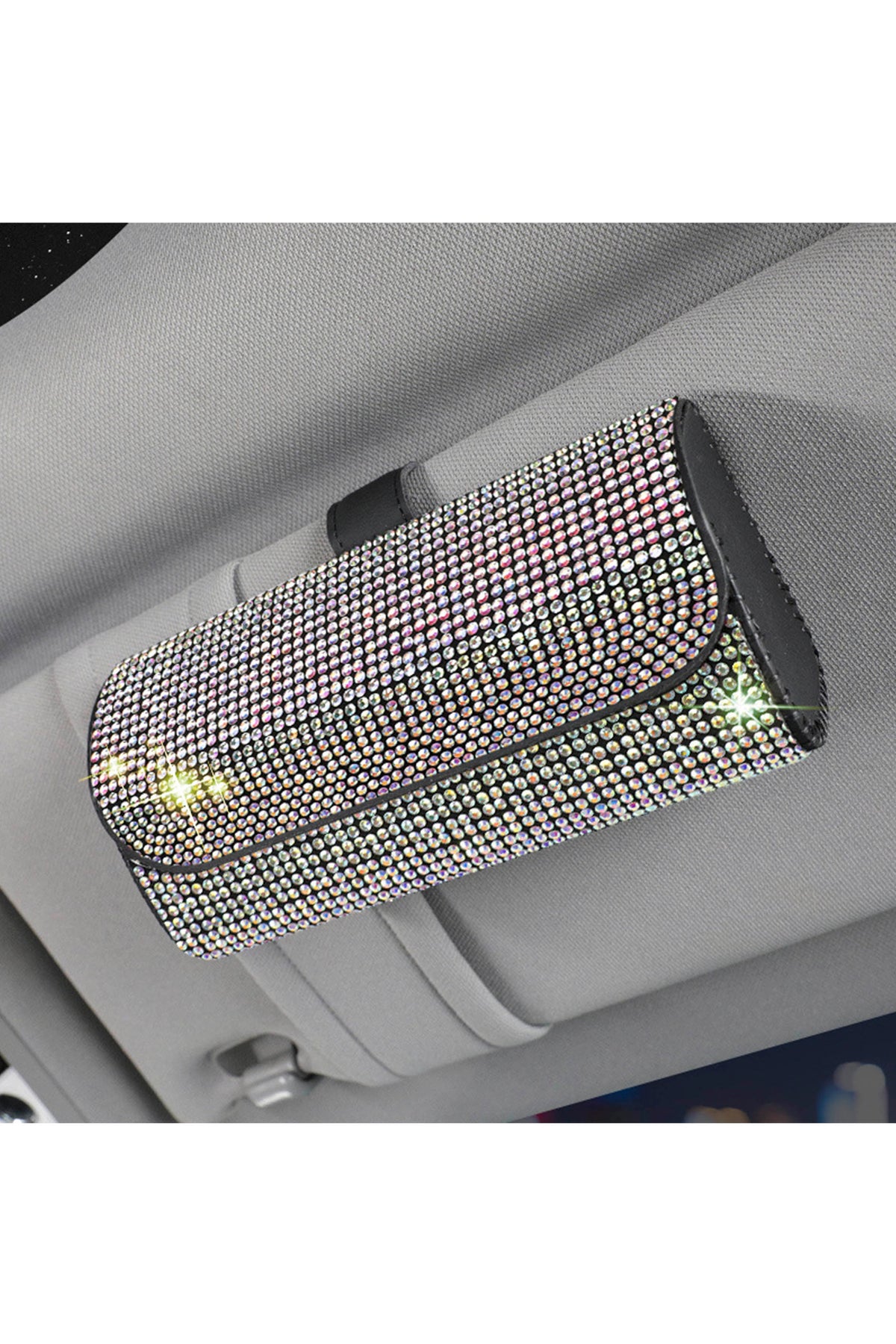 Car Accessories - Rhinestone Car Sun Visor Glasses Storage MIS0669