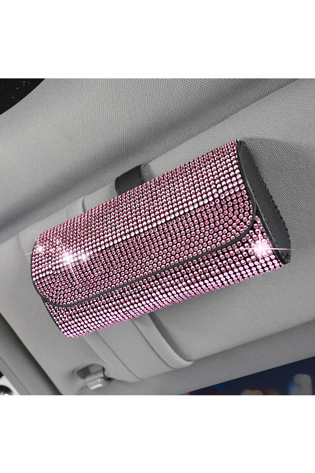 Car Accessories - Rhinestone Car Sun Visor Glasses Storage MIS0669