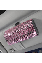 Car Accessories - Rhinestone Car Sun Visor Glasses Storage MIS0669