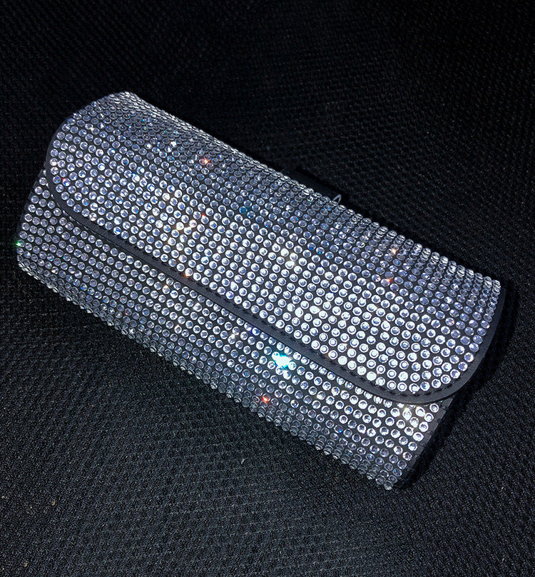 Car Accessories - Rhinestone Car Sun Visor Glasses Storage MIS0669