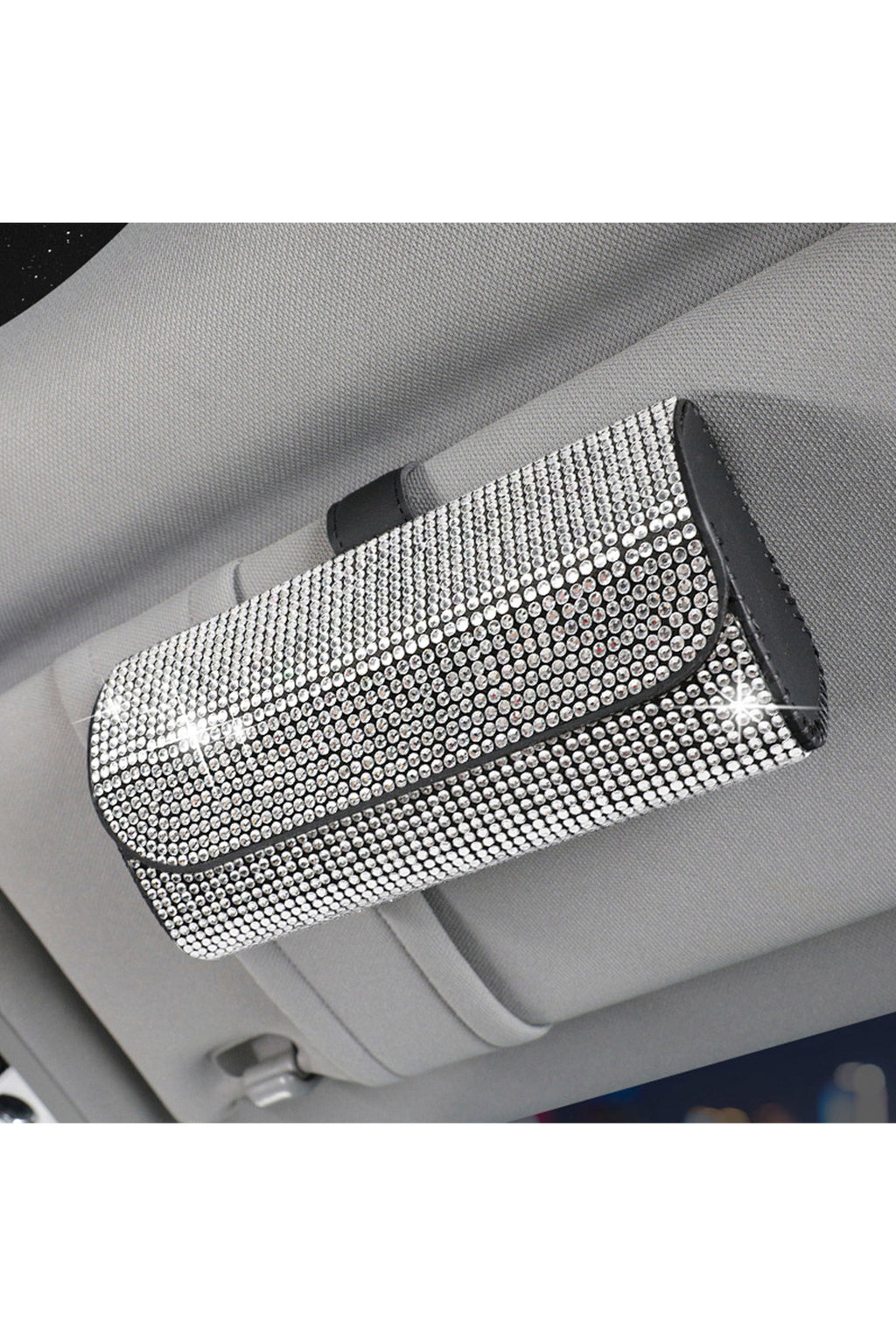 Car Accessories - Rhinestone Car Sun Visor Glasses Storage MIS0669