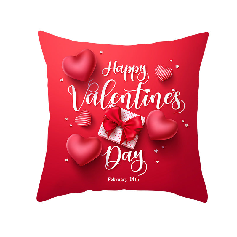 Happy Valentine Printed Pillowcase MIS0874