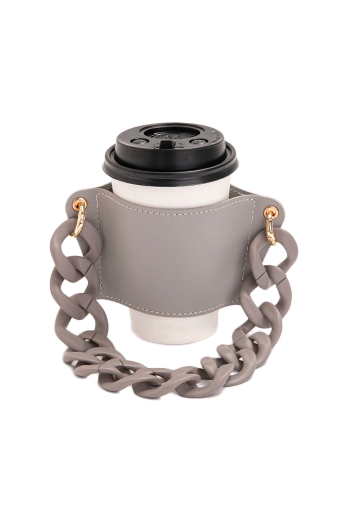 PU Leather Acrylic Chain Cup Holder MIS0914
