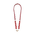 Floral Cotton Thread Crossbody Lanyard MIS0949-Red