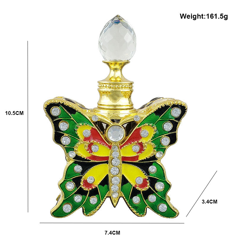 10ML Butterfly Ceramic Rhinestones Perfume Bottle MIS0956