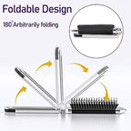 Ceramic Rhinestone Compact Foldable Travel Hair Brush And Mirror MIS1009 - view 12