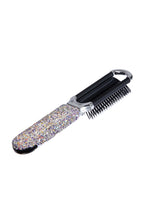 Ceramic Rhinestone Compact Foldable Travel Hair Brush And Mirror MIS1009 - view 4
