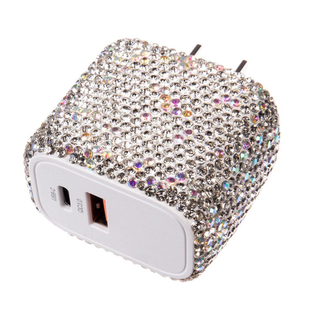 Ceramic Rhinestone USB-C & USB Dual-Port Wall Charger MIS1022 - view 4
