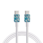 Ceramic Rhinestone USB-to-USB-C Charging Cable MIS1024