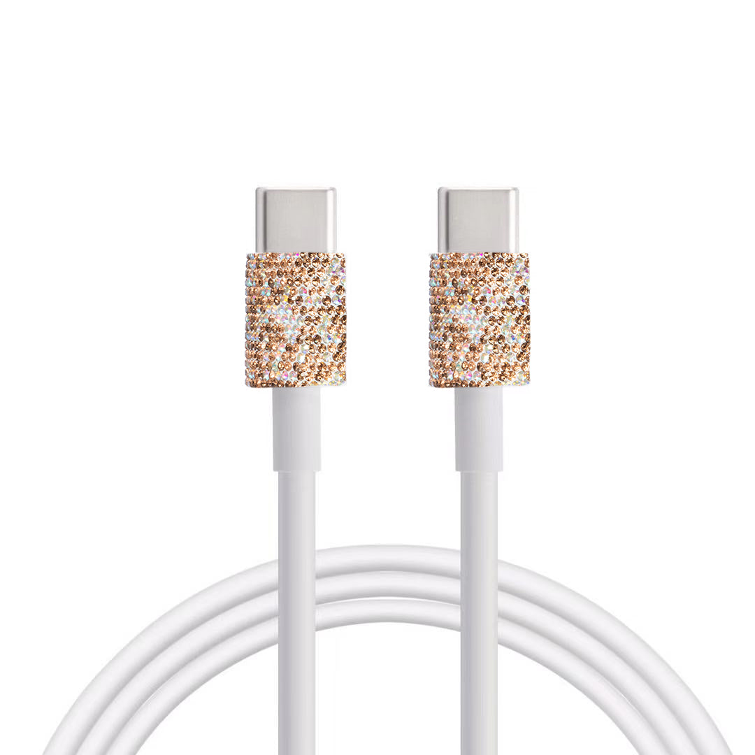 Ceramic Rhinestone USB-to-USB-C Charging Cable MIS1024 - view 4