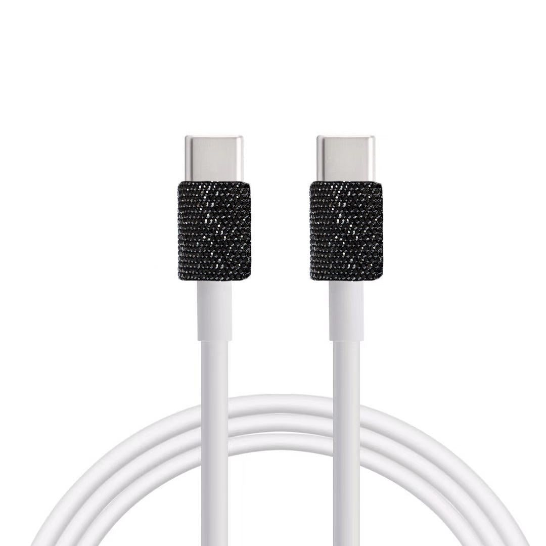 Ceramic Rhinestone USB-to-USB-C Charging Cable MIS1024 - view 5