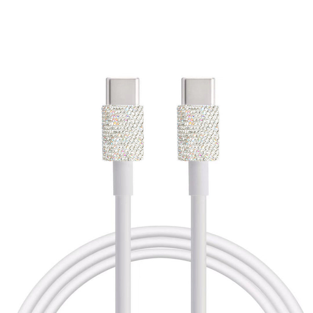 Ceramic Rhinestone USB-to-USB-C Charging Cable MIS1024 - view 6